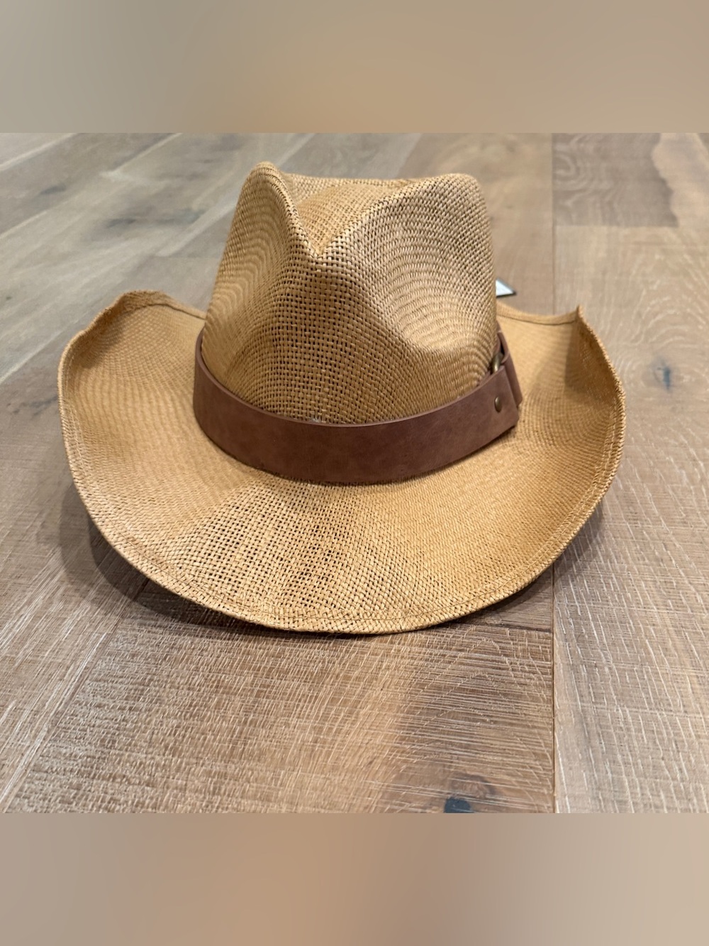 Frye Men’s Straw Cowboy Hat w/ Leather Band – Western Style